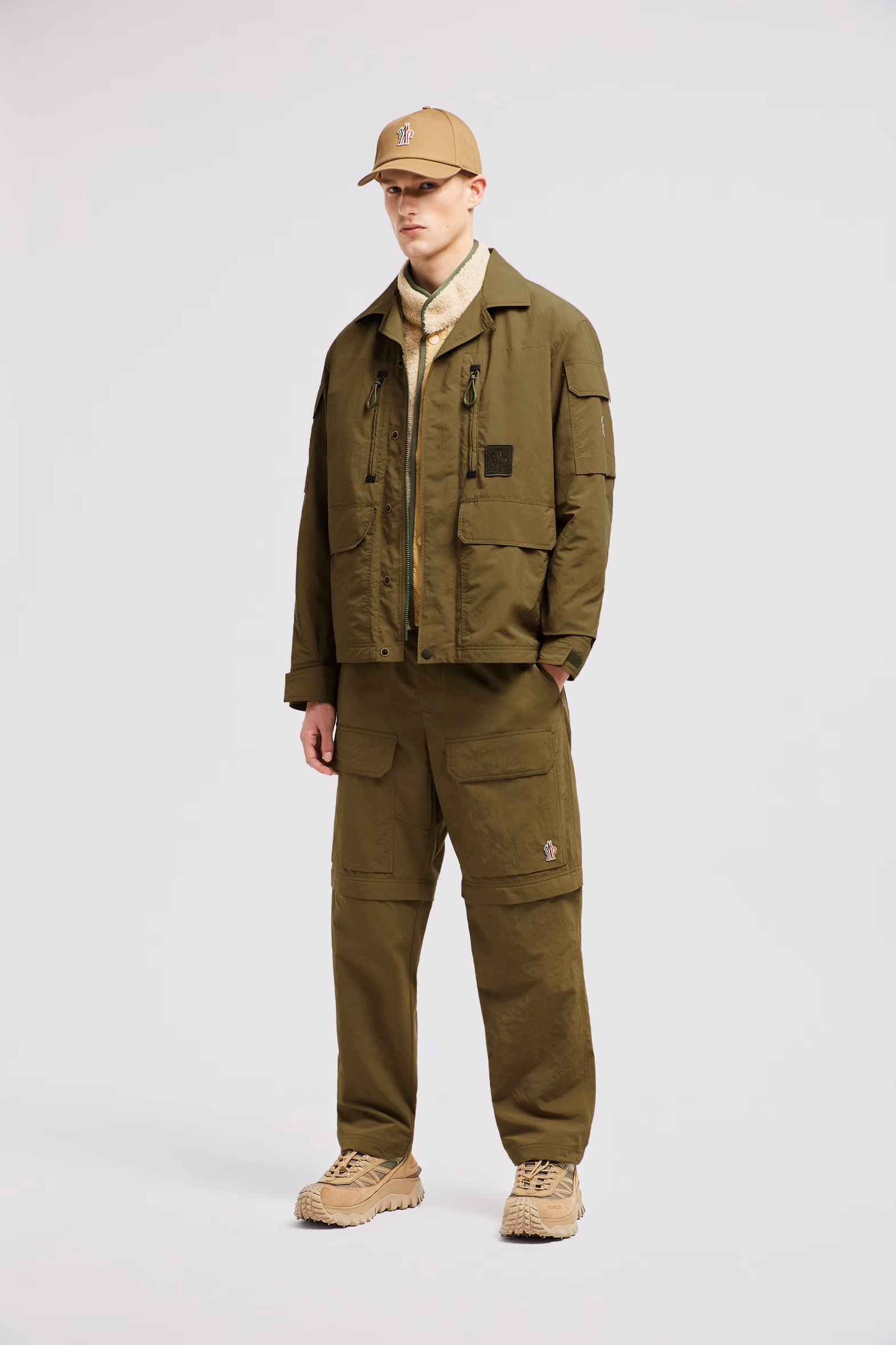 2-in-1 Cargo Pants Men Khaki Moncler 0